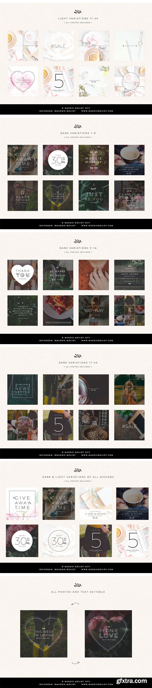 CM - Wildflowers Instagram Template Pack 1758194