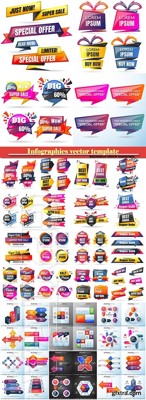 Infographics vector template for business presentations or information banner # 10