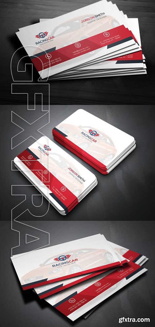 CreativeMarket - Racing Car Business Card 1790137