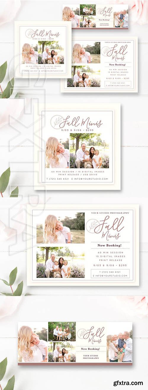 CreativeMarket - Fall Mini Session Template Bundle 1790496