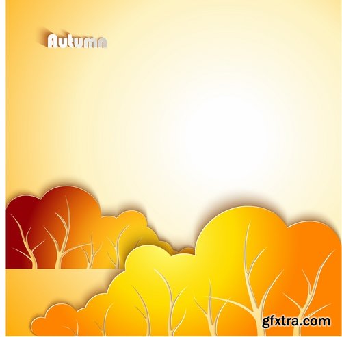 autumn background is a picture poster flyer banner leaf tree 4-25 EPS