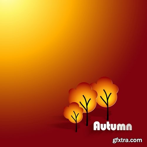 autumn background is a picture poster flyer banner leaf tree 4-25 EPS