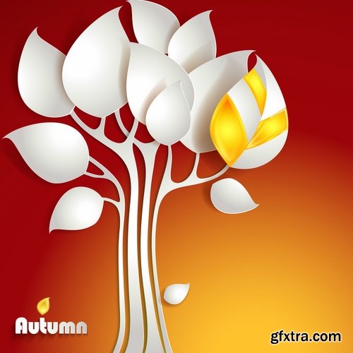 autumn background is a picture poster flyer banner leaf tree 4-25 EPS