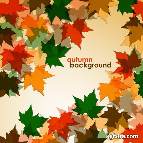 vector autumn background is a picture poster flyer banner leaf tree 3-25 EPS