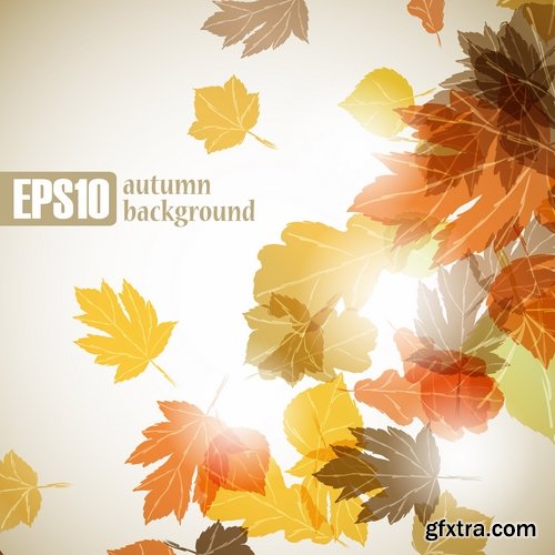 vector autumn background is a picture poster flyer banner leaf tree 3-25 EPS