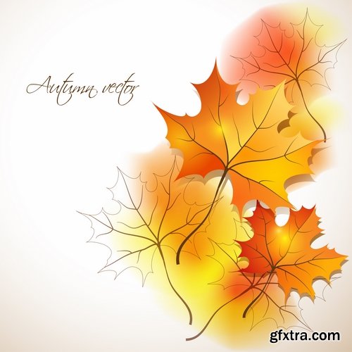 vector autumn background is a picture poster flyer banner leaf tree 3-25 EPS