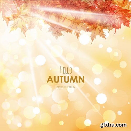 vector autumn background is a picture poster flyer banner leaf tree 3-25 EPS