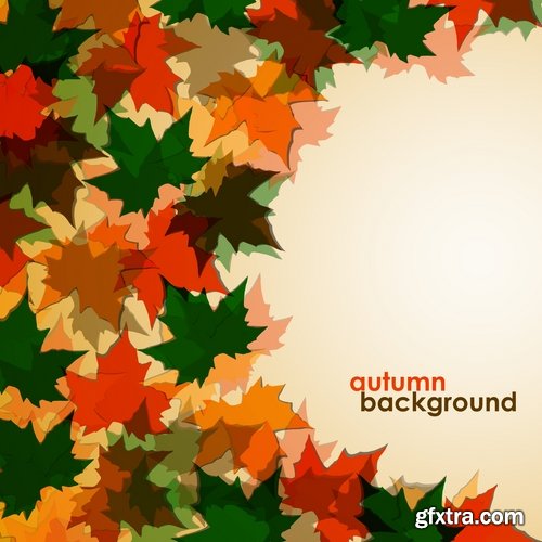 vector autumn background is a picture poster flyer banner leaf tree 3-25 EPS