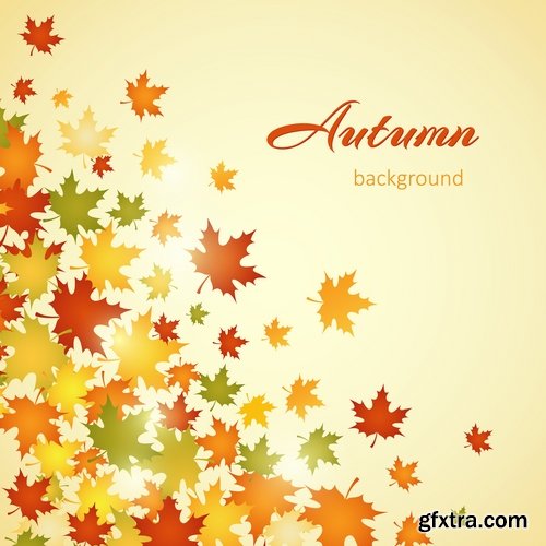 vector autumn background is a picture poster flyer banner leaf tree 3-25 EPS