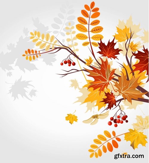 autumn background is a picture poster flyer banner leaf tree 2-25 EPS