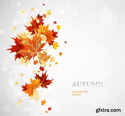 autumn background is a picture poster flyer banner leaf tree 2-25 EPS