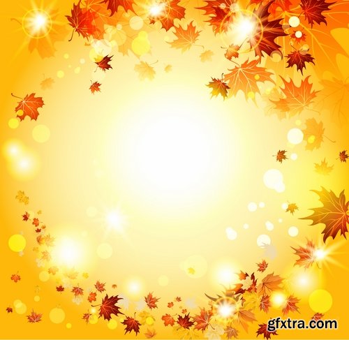 autumn background is a picture poster flyer banner leaf tree 2-25 EPS