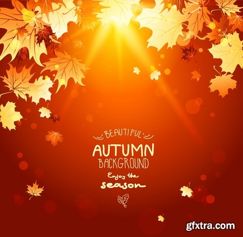 autumn background is a picture poster flyer banner leaf tree 2-25 EPS