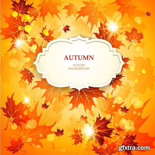 autumn background is a picture poster flyer banner leaf tree 2-25 EPS