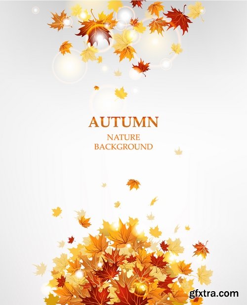 autumn background is a picture poster flyer banner leaf tree 2-25 EPS