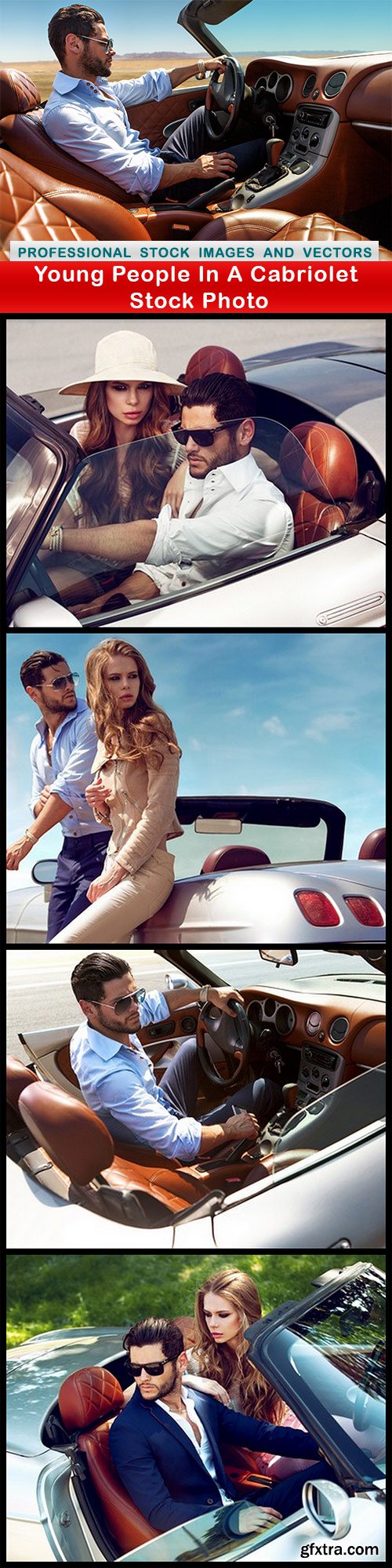 Young People In A Cabriolet Stock Photo - 5 UHQ JPEG