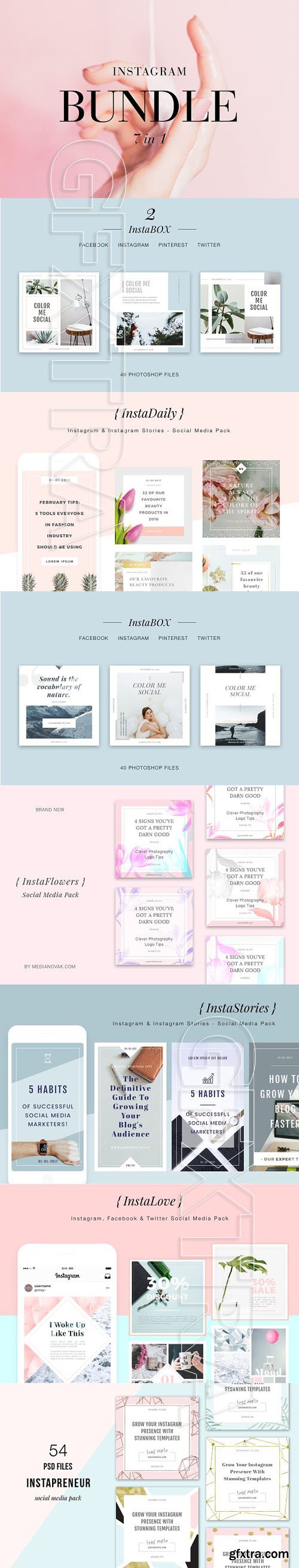 CreativeMarket - Insta Social Pack 7 in 1 1790063