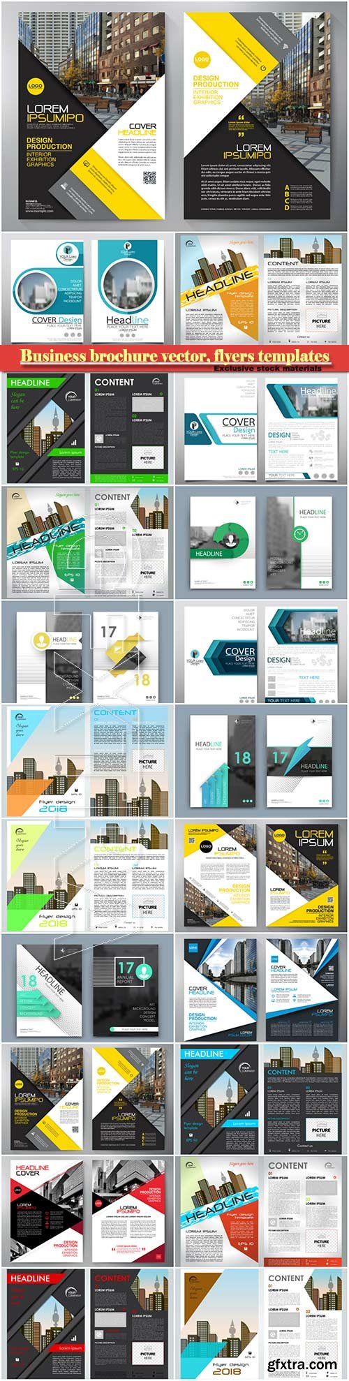 Business brochure vector, flyers templates # 33