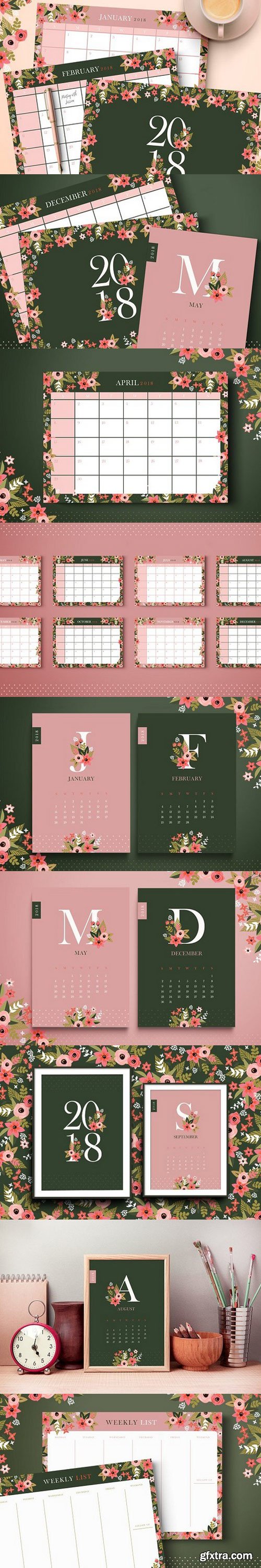 CM - 2018 Floral Calendar & Planners 1711242