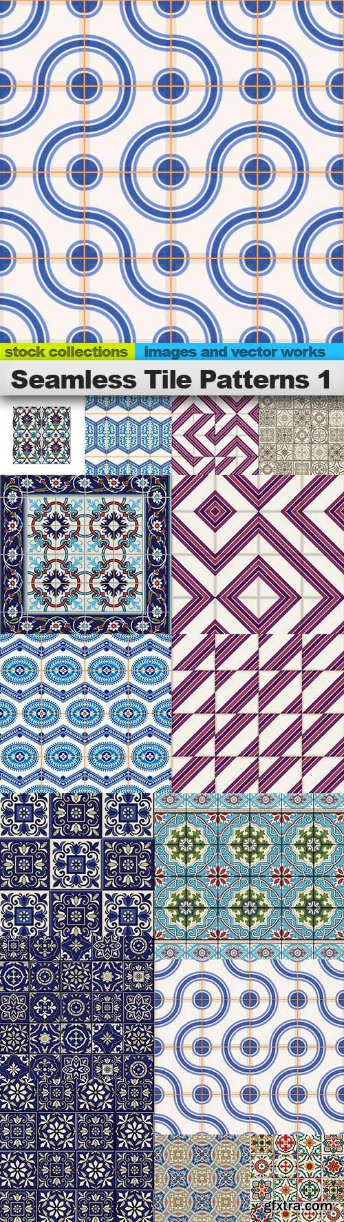 Seamless Tile Patterns 1, 15 x EPS