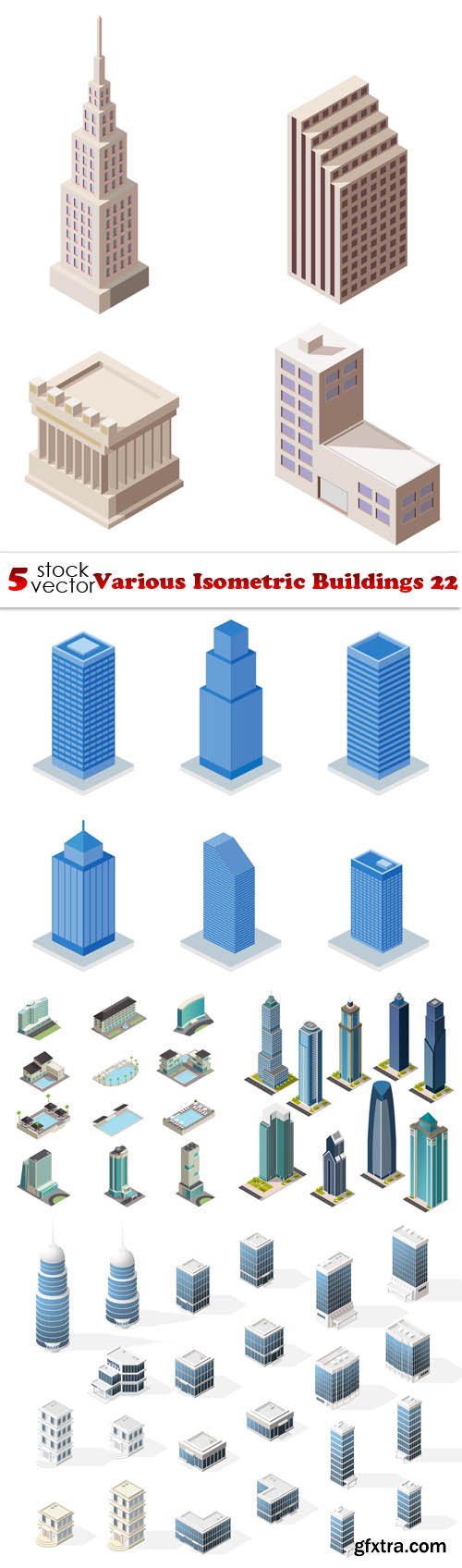 Vectors - Various Isometric Buildings 22