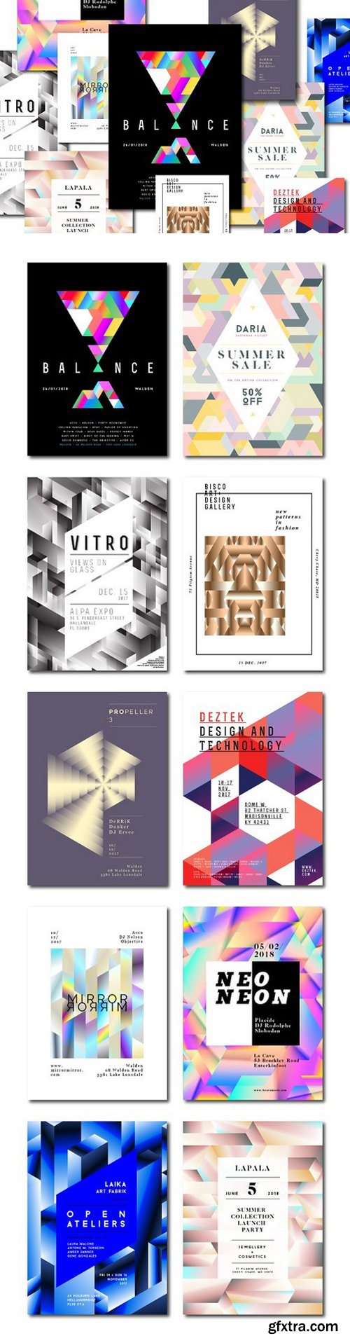 CM - 10 Geometric Poster Templates 1728115