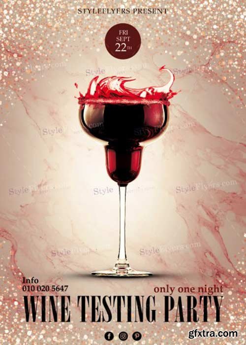 Wine V20 PSD Flyer Template