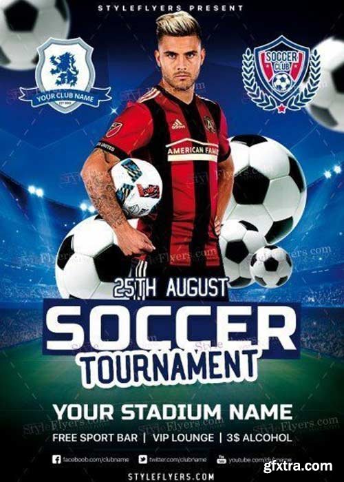 Soccer Tournament V30 PSD Flyer Template