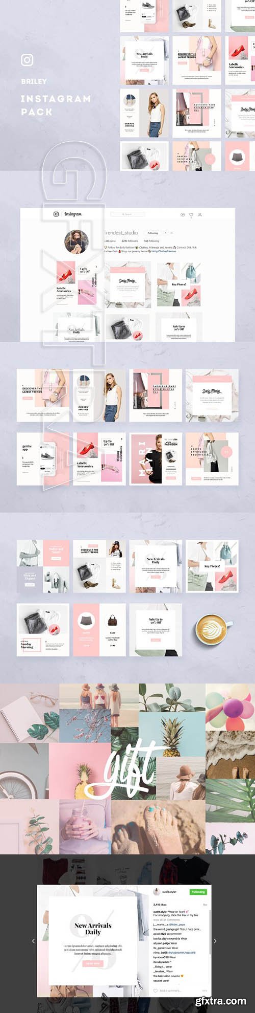 CreativeMarket - Briley Instagram Pack + Gift 1790109