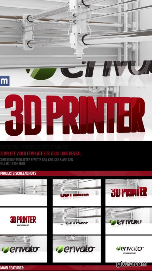 Videohive - 3D Printing Logo Reveal - 5539271