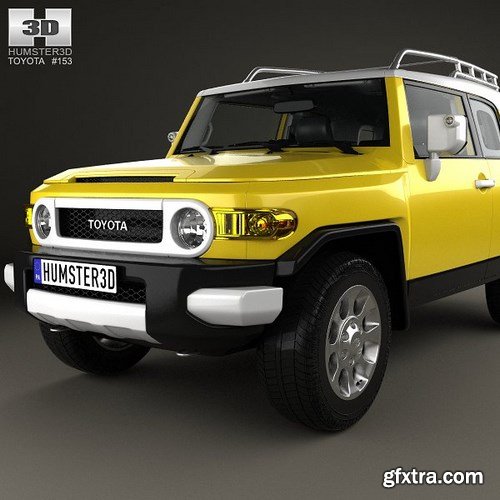 Toyota FJ Cruiser HQ interior 2010 3D Model