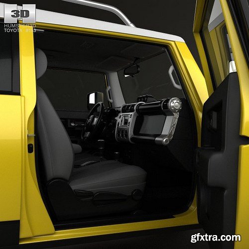 Toyota FJ Cruiser HQ interior 2010 3D Model