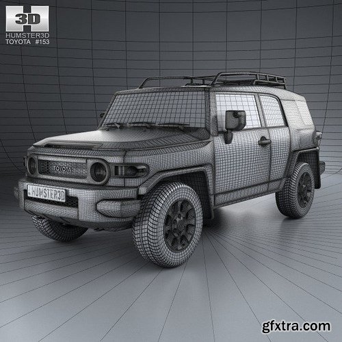 Toyota FJ Cruiser HQ interior 2010 3D Model