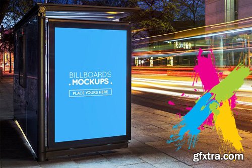 CreativeMarket - Billborad Mockup at Night 83 1738709