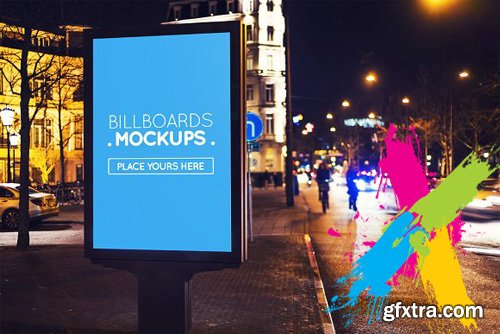 CreativeMarket - Billborad Mockup at Night 82 1738663