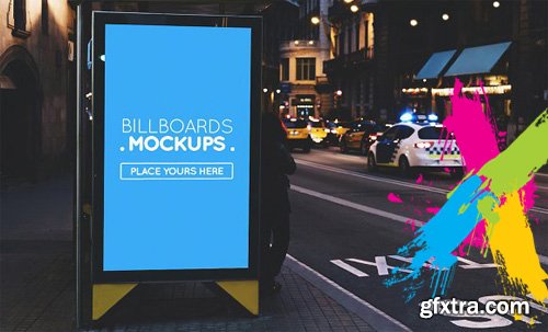 CreativeMarket - Billborad Mockup at Night 85 1738839