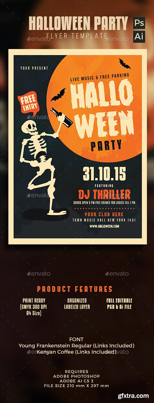 Graphicriver - Halloween Skull Party 12993675