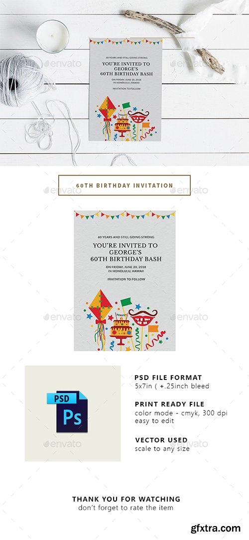 Graphicriver - 60th Birthday Party Invitation 20555161