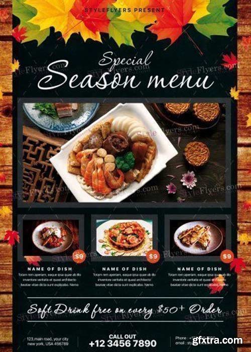 Special Season Menu V1 PSD Flyer Template