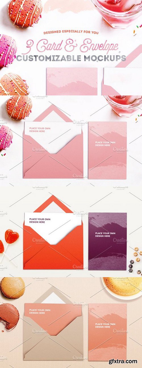 CM - Vol. 1 - 3 Card and Envelope Mockups 1743856