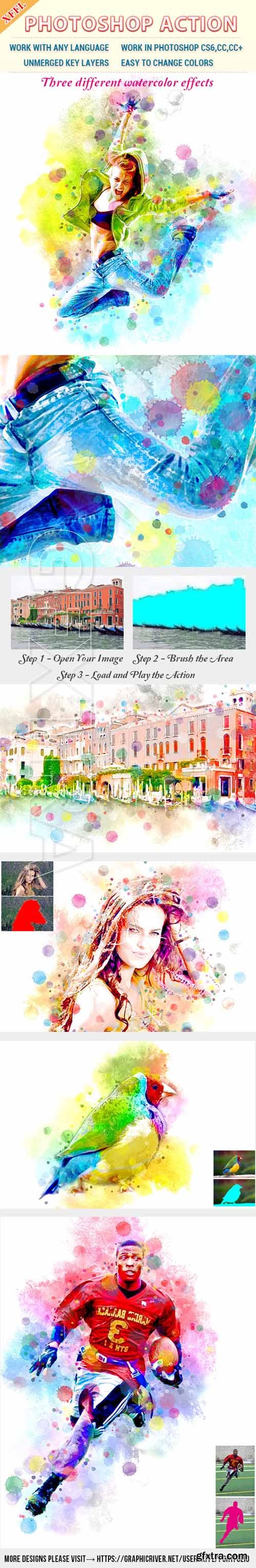 GraphicRiver - Watercolor Art V3 Photoshop Action 20465269