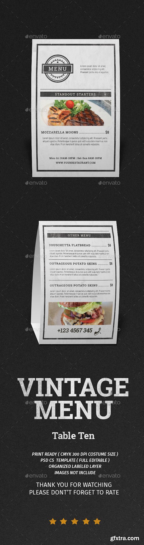 Graphicriver - Vintage Menu Table ten 19742467