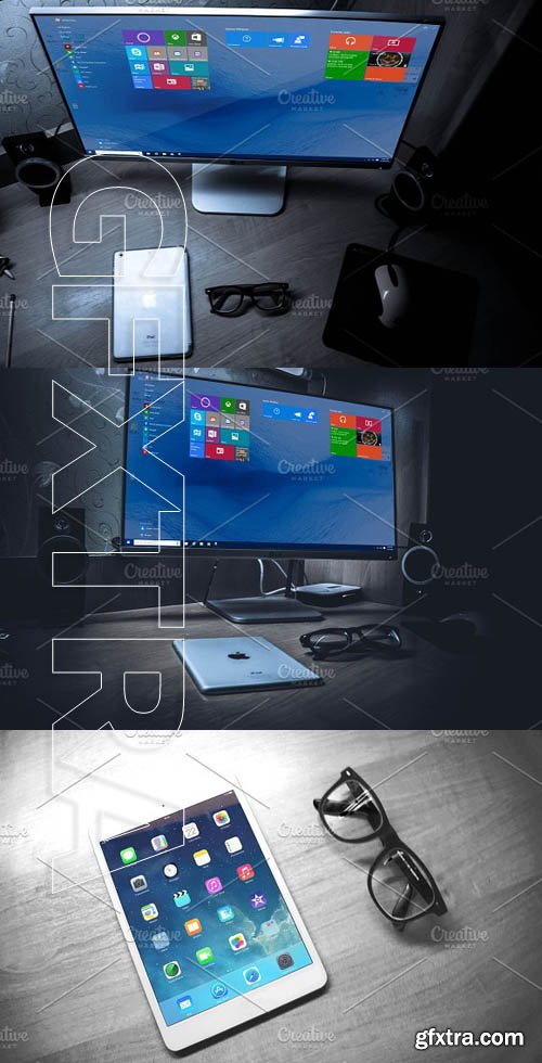 CreativeMarket - Desktop and iPad MockUp 1755815