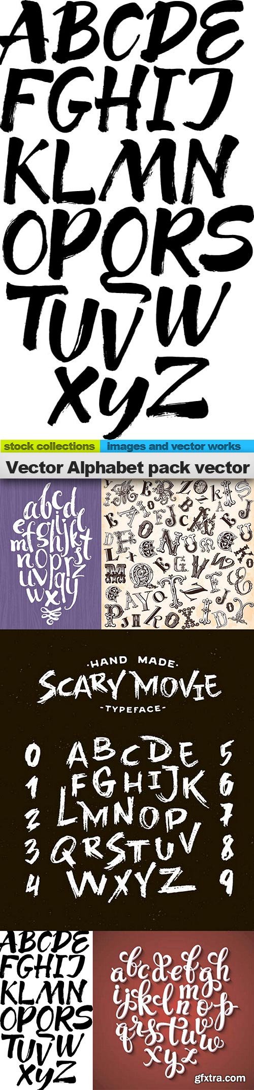 Vector Alphabet pack vector, 05 x EPS