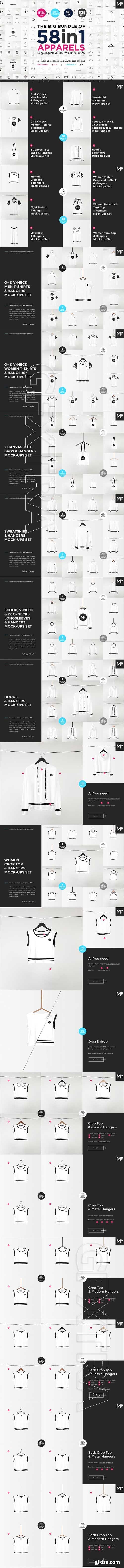 CreativeMarket - Big Bundle Apparels Mock-ups 1802068