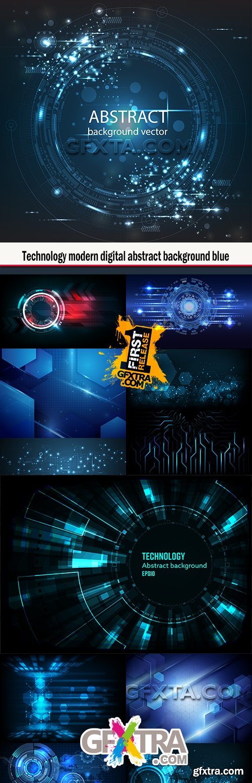 Technology modern digital abstract background blue