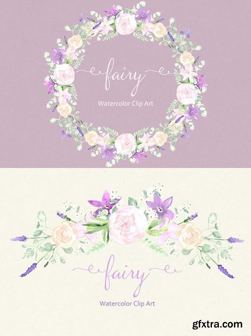 CM - Fairy. Watercolor Clip art 322389