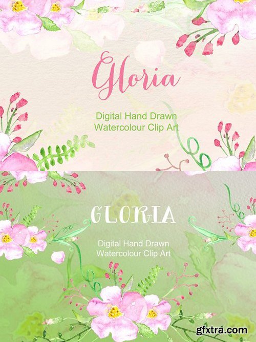 CM - Gloria soft Watercolor Clip Art 251820