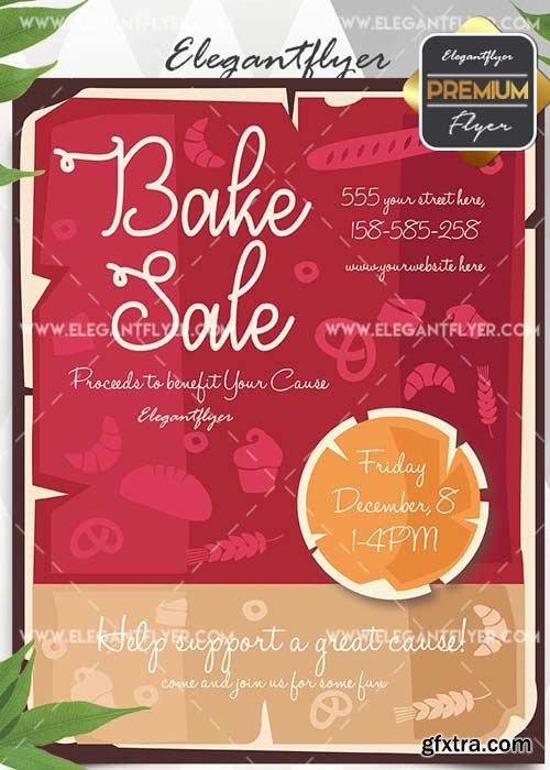 Bake Sale Flyer V6 Invitation Template