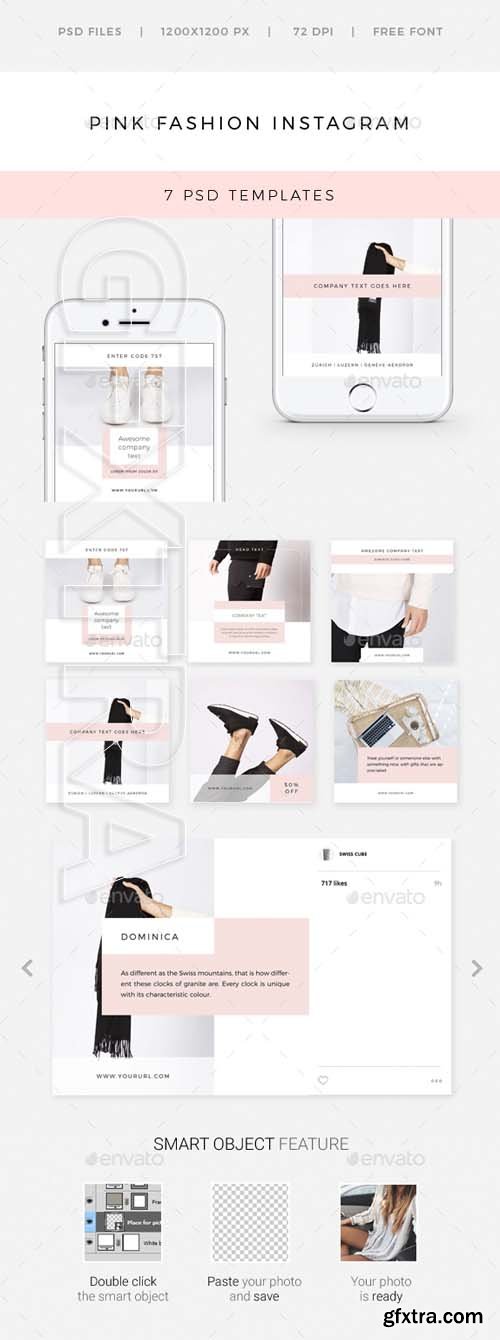 GraphicRiver - Pink Fashion Instagram - 7 Deisgns 20477720